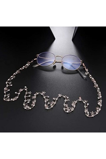 REVAHI Chaîne de Lunettes en cuivre pour Femmes, Sangles de Porte-Lunettes, Lunettes de Soleil, Cordon avec décoration
