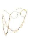 Chaîne de Lunettes Lanière de Lunettes de retenue de Cordon de retenue de Lunettes de Soleil Multicolores en Cristal Multicol
