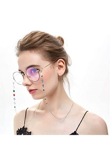 HAOLI Lunettes Chaîne 80 cm Corde Lunettes Lunettes Lunettes Chaîne Captive Collier Deux Couleurs Lunettes Corde Couleur: Ar