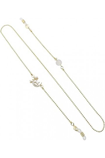 DSFEN Chaîne de Lunettes, chaîne de Lunettes perlées, Porte-chaînes de Lunettes, Cordon de Cou pour Lunettes de Soleil, Longe