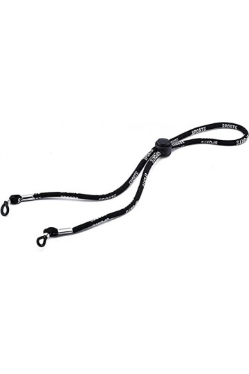 DSFEN Porte-Lunettes Sangle Cordon Réglable Lunettes Lanière Chaîne Collier De Retenue De Lunettes Noir 