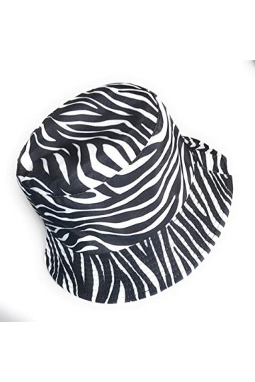 Chapeau bob à imprimé amusant et amusant - Motif hawaïen - Pour les festivals, les vacances, les voyages, blanc, taille uniqu