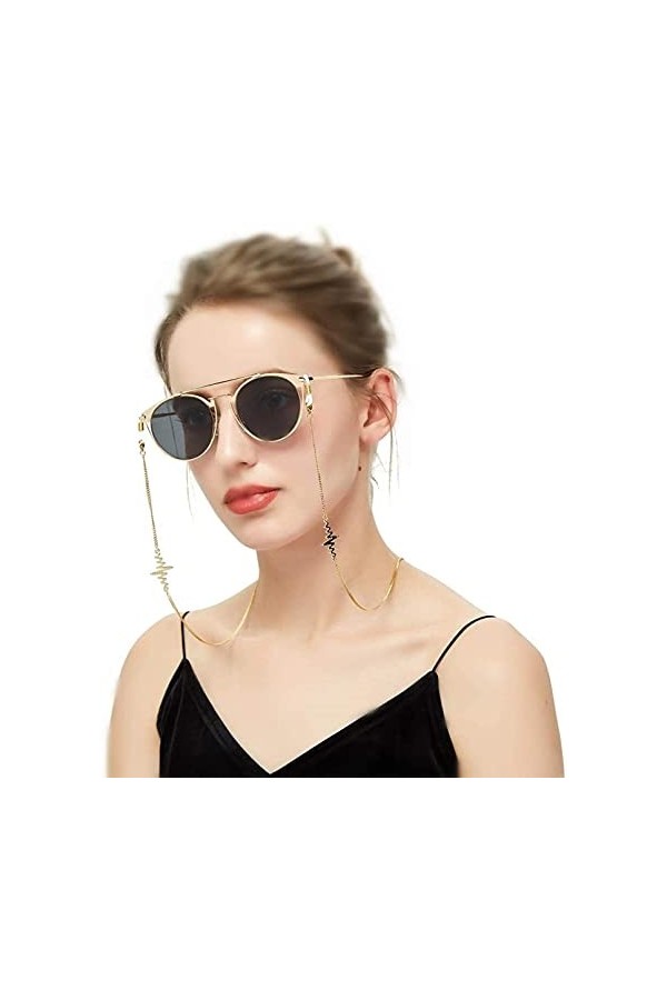 HAOLI Chaîne de Lunettes Lunettes pour Femmes Lunettes de Corde Chaîne de Lunettes avec Une Corde de Cou Chaînes de Neige Cor