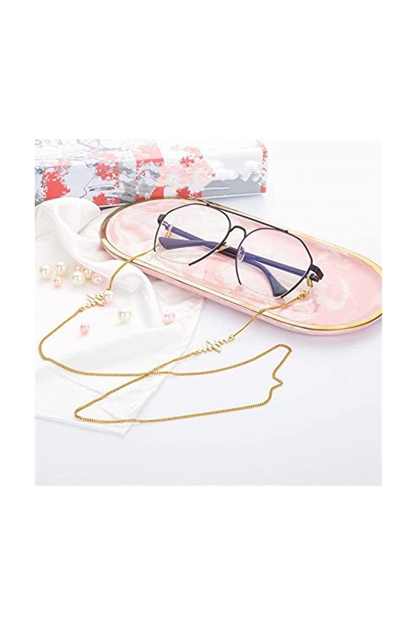 HAOLI Chaîne de Lunettes Lunettes pour Femmes Lunettes de Corde Chaîne de Lunettes avec Une Corde de Cou Chaînes de Neige Cor