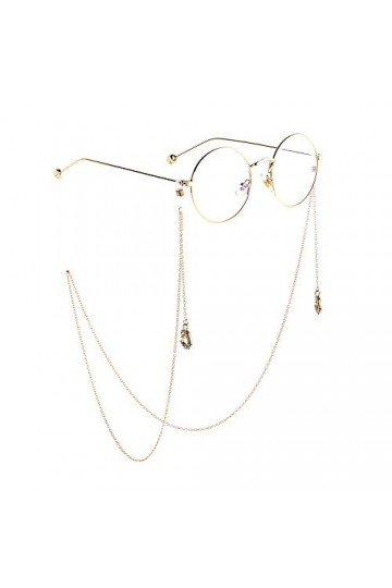 ZWEBY Chaînes de Lunettes Femmes Mme Acier Inoxydable Verres Métalliques Anti-Perte Chaîne for Le Travail Que Vous Voyagez