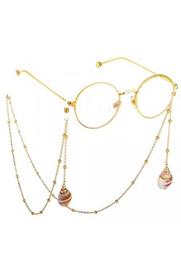 Chaîne de lunettes pour dame Chaînes de lunettes Lunettes de soleil Sangle de support de lunettes Sangle de lunettes Coquille