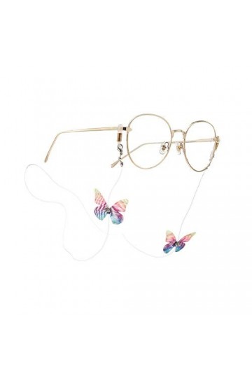 BHDCH Chaîne de Lunettes Papillon Strass Lunettes De Vue Chaîne Sangle Lunettes De Soleil Titulaire Longe Collier Lunettes Sp