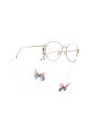 BHDCH Chaîne de Lunettes Papillon Strass Lunettes De Vue Chaîne Sangle Lunettes De Soleil Titulaire Longe Collier Lunettes Sp