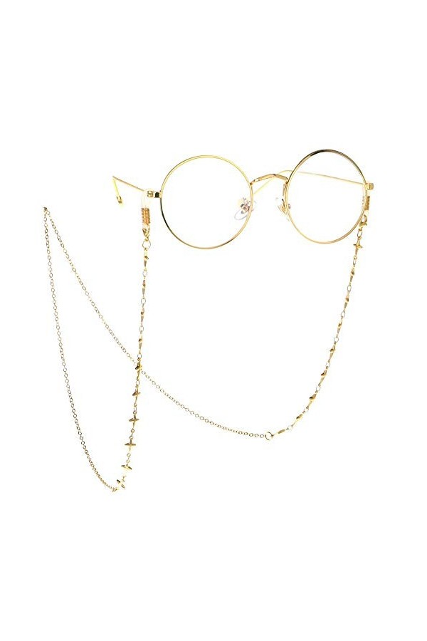 GYC Chaîne de Lunettes Chaîne de Lunettes Simple Chaîne de Lunettes en métal Porte-Cordon Lunettes de Soleil Lanière Sangle d