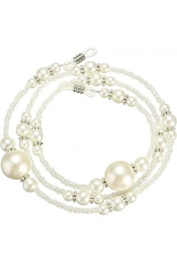 DSFEN Chaîne de Lunettes, chaîne de Lunettes de Soleil en Perles de Perles, Porte-Cordon de chaîne de Lunettes de Lecture