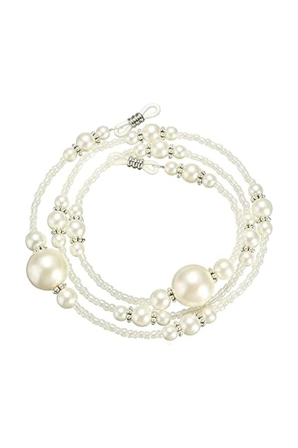 DSFEN Chaîne de Lunettes, chaîne de Lunettes de Soleil en Perles de Perles, Porte-Cordon de chaîne de Lunettes de Lecture