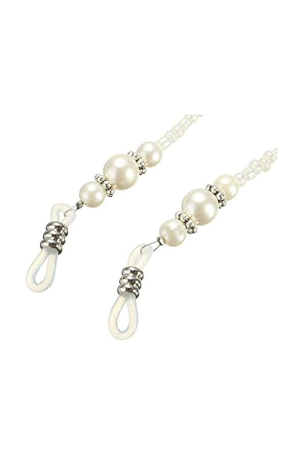 DSFEN Chaîne de Lunettes, chaîne de Lunettes de Soleil en Perles de Perles, Porte-Cordon de chaîne de Lunettes de Lecture