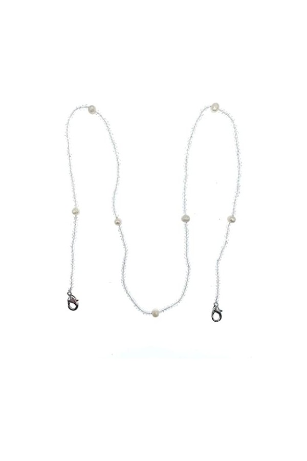 REVAHI 2mm s 5-6mm Real White s Longe Lunettes Chaîne Titulaire pour Femmes Filles Cadeau 24"