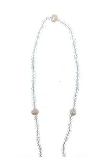 REVAHI 2mm s 5-6mm Real White s Longe Lunettes Chaîne Titulaire pour Femmes Filles Cadeau 24"