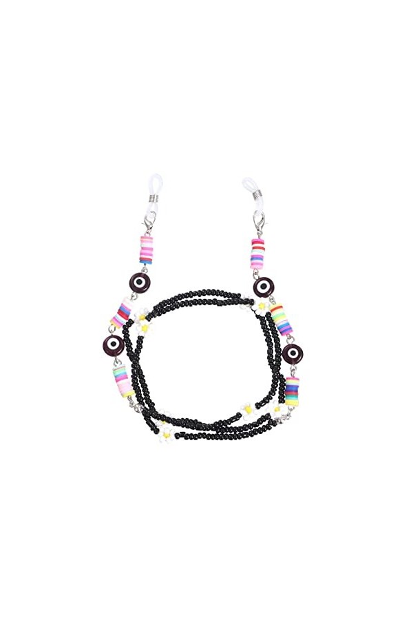 Collier de sangle de lunettes, chaînes de lunettes, longes, chaîne de mode for femmes, bohème, fait à la main, perles colorée