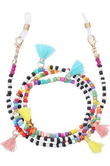 REVAHI Chaînes Sangle De Lunettes pour Femmes Ed Gland Autour De La Sangle De Cou Élégante Lunettes Chaîne StHolder