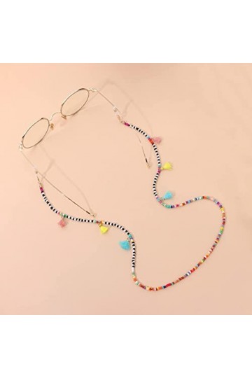 REVAHI Chaînes Sangle De Lunettes pour Femmes Ed Gland Autour De La Sangle De Cou Élégante Lunettes Chaîne StHolder