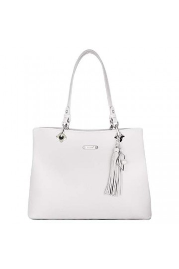 David Jones - Sac à Main Porté Epaule Femme - Cabas Fourre-Tout Cuir PU Souple Grande Capacité - Tote Shopper Bag Large Sac S