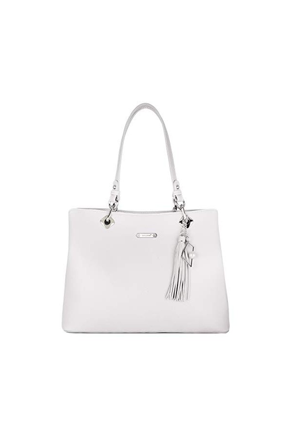 David Jones - Sac à Main Porté Epaule Femme - Cabas Fourre-Tout Cuir PU Souple Grande Capacité - Tote Shopper Bag Large Sac S
