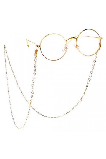 GYC Chaîne de Lunettes Forme détoile Sangle de chaîne de Lunettes Porte-Lunettes de Soleil Longe Collier Porte-Lunettes Lune