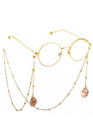 FOUNCY Chaîne de Lunettes Lunettes de Soleil Lunettes Chaînes Porte-Strap Bracelet Lunettes de Lunettes Conch Shell Naturel c
