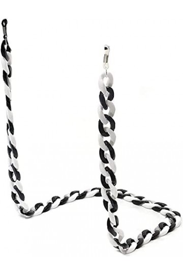 DSFEN Chaîne de Lunettes en résine de 27,56 Pouces Porte-Lunettes de Soleil Porte-Lunettes Sangle de retenue Lunettes suspend