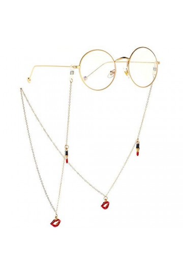 Chaînes de Lunettes pour Femmes Hommes Cordons de Lunettes Porte-Lunettes Sangle Lanières Retenue de Lunettes Couleur : Or, 