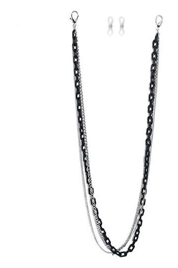 REVAHI Chaînes Lunettes Longe pour Femmes Chaînes Multicouches Style Mode Cordon Lunettes Chaîne StHolder Color : Silver, Si