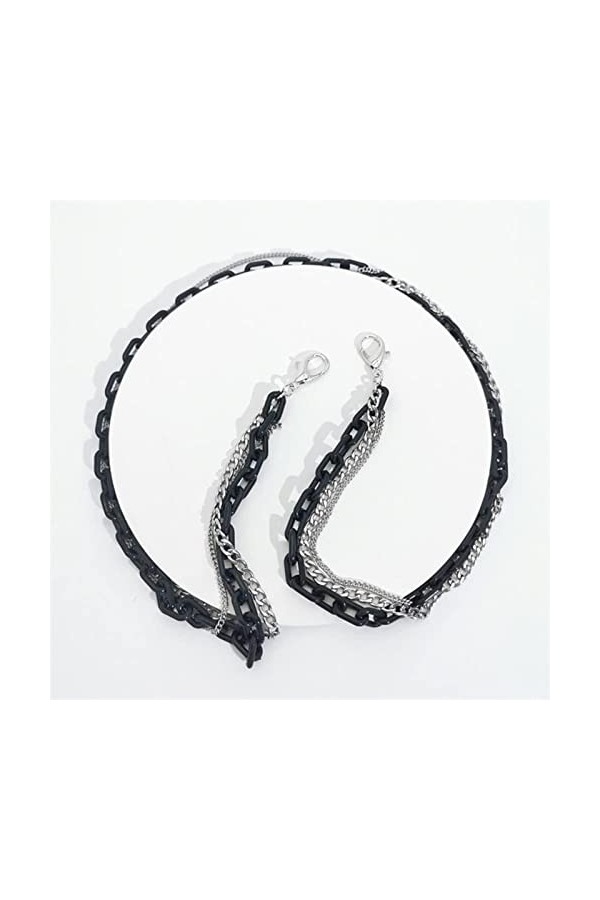 REVAHI Chaînes Lunettes Longe pour Femmes Chaînes Multicouches Style Mode Cordon Lunettes Chaîne StHolder Color : Silver, Si