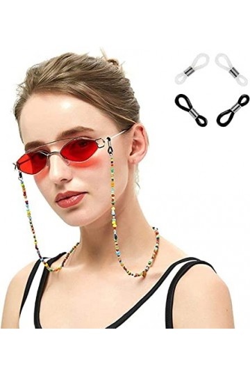DSFEN Cordon perlé Multicolore Cou chaîne Lunettes chaîne Lunettes Lunettes de Soleil Lunettes chaîne Support Sangle