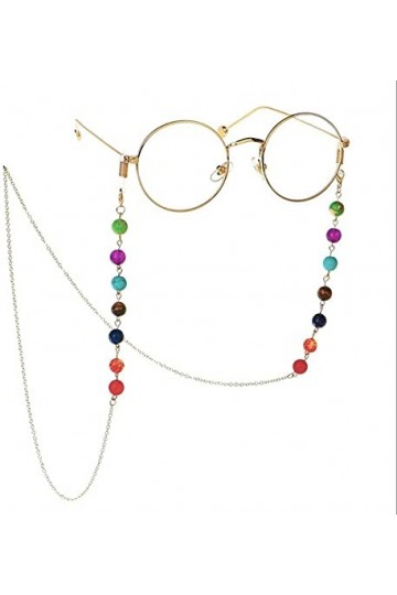 HAOLI Chaîne de Lunettes Mme. Rétro chaîne de Lunettes chaîne de Lunettes chaîne de Corde avec Une Corde de Cou 70 cm Lunette