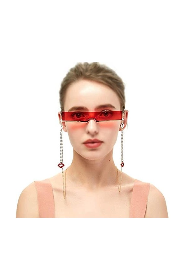 HAOLI Lunettes Chaîne Lunettes de Soleil Corde Chaîne Corde Lunettes avec Cou Corde Lunettes Chaîne Chaîne Antidérapante Or L