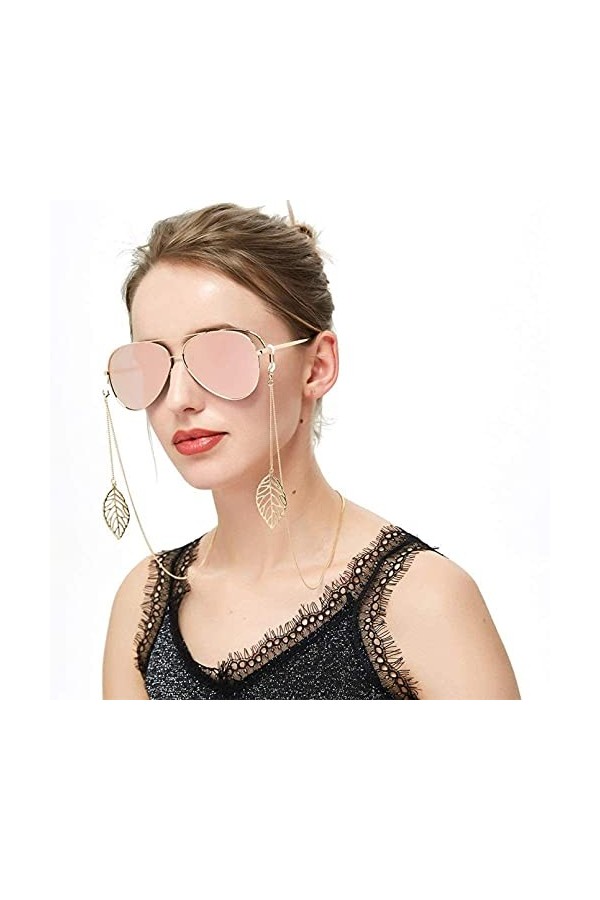 HAOLI Chaîne de Lunettes Mme Ms Lunettes et Lunettes de Soleil Sangle de Cou Tether Lunettes Chaîne Chaînes antidérapantes Co