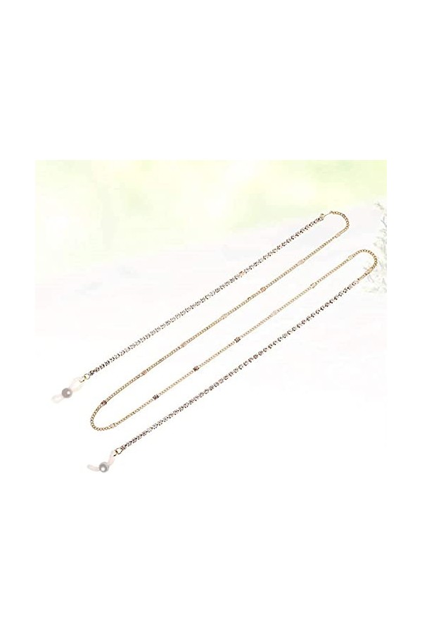 DSFEN Mode Lunettes Sangle Femmes Lunettes en Alliage doré chaîne Lunettes de Soleil Support Sangle Anti-dérapant Lunettes re