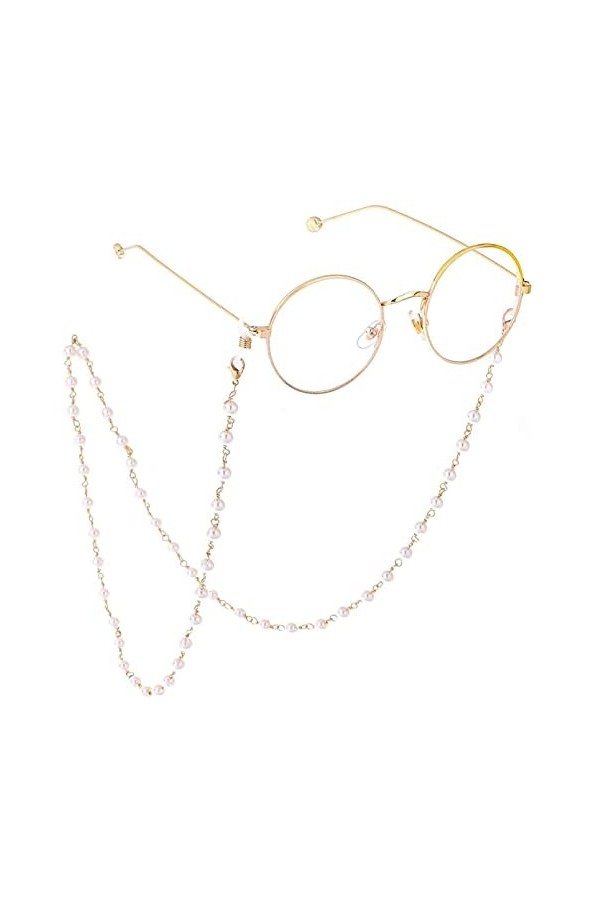 HAOLI Chaîne de Lunettes Perles de Lunettes Chaîne de Lunettes de Soleil Longe de Support de Ligne avec Corde rétro de Corde 