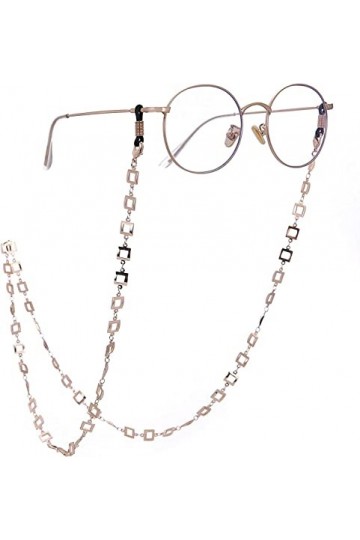 DSFEN Chaîne de Porte-Lunettes carrée en métal Hommes Femmes Accessoires de Lunettes