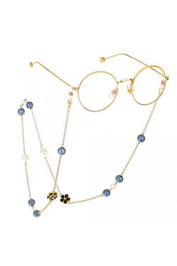 FOUNCY Chaîne de Lunettes Lunettes chaîne Lunettes Retenue Lunettes Bracelet en métal chaîne Pull chaîne de Lunettes Multi-us