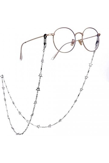 DSFEN Porte-chaîne de Lunettes étoile à Cinq Branches Accessoires de Lunettes pour Hommes Femmes M