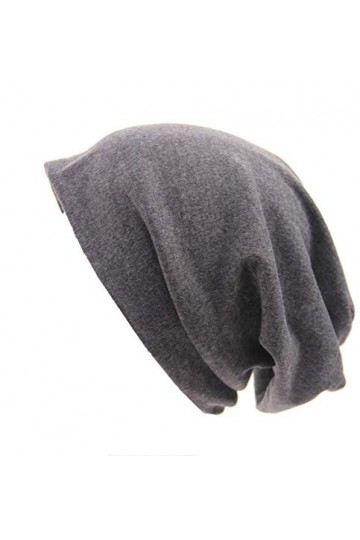 Bestjybt Bonnet en coton extensible pour homme et femme - gris - Taille unique