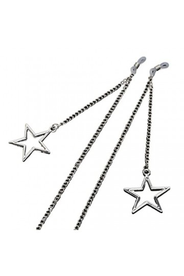 DITUDO Chaîne de Lunettes Lunettes chaînes de Lunettes for Femmes étoile évider Pendentif Collier en métal élégant Lunettes r