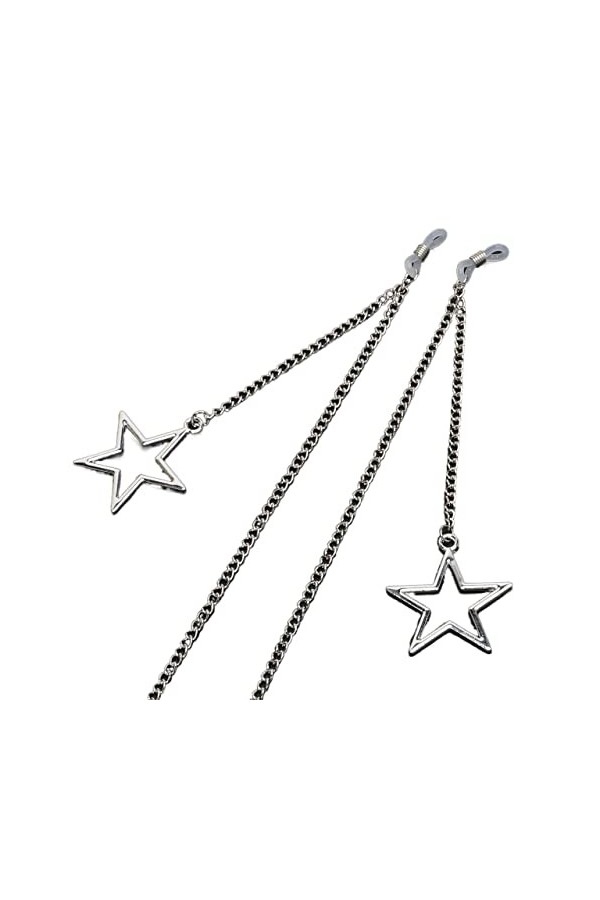 DITUDO Chaîne de Lunettes Lunettes chaînes de Lunettes for Femmes étoile évider Pendentif Collier en métal élégant Lunettes r