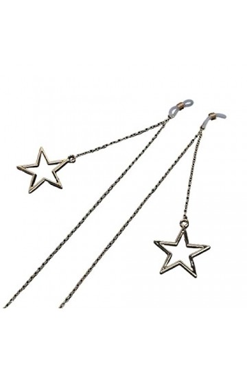 DITUDO Chaîne de Lunettes Lunettes chaînes de Lunettes for Femmes étoile évider Pendentif Collier en métal élégant Lunettes r