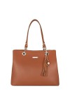 David Jones - Sac à Main Porté Epaule Femme - Cabas Fourre-Tout Cuir PU Souple Grande Capacité - Tote Shopper Bag Large Sac S