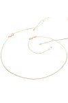 OQHAIR Corde à lunettes en métal or rose mignon pendentif chaîne à lunettes D Talla ?nica 