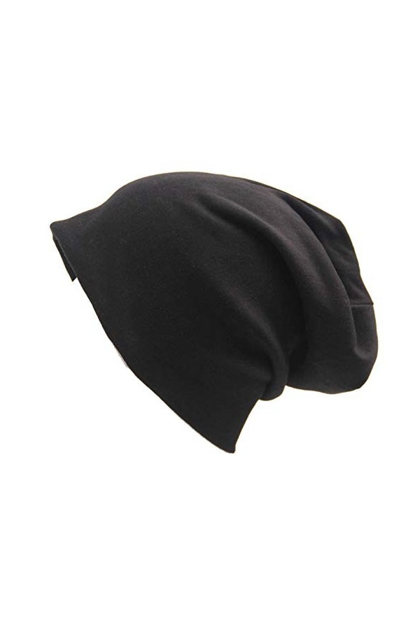 Bestjybt Bonnet en coton extensible pour homme et femme - gris - Taille unique