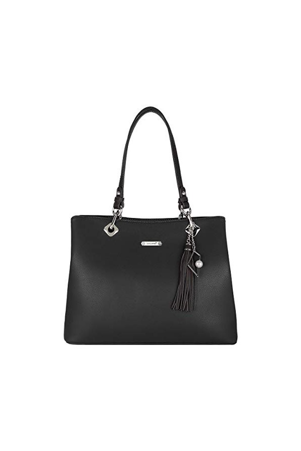 David Jones - Sac à Main Porté Epaule Femme - Cabas Fourre-Tout Cuir PU Souple Grande Capacité - Tote Shopper Bag Large Sac S