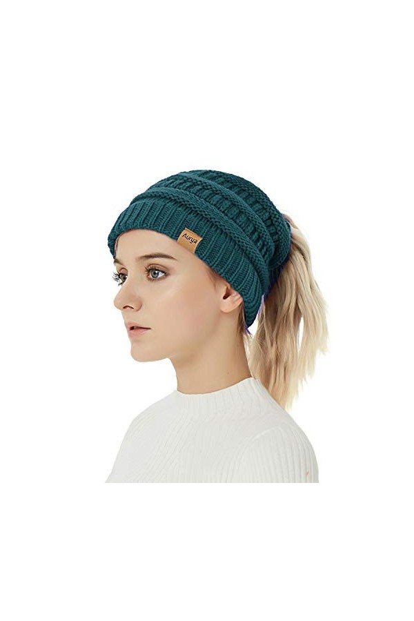 AURYA - Bonnet - Femme Taille Unique - Bleu - Taille Unique