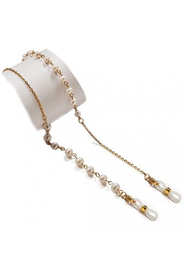 PUTOVA Remplacer le support de nez métallique, Chaîne de lunettes tendance, chaîne de lunettes en perles asymétrique, chaîne 