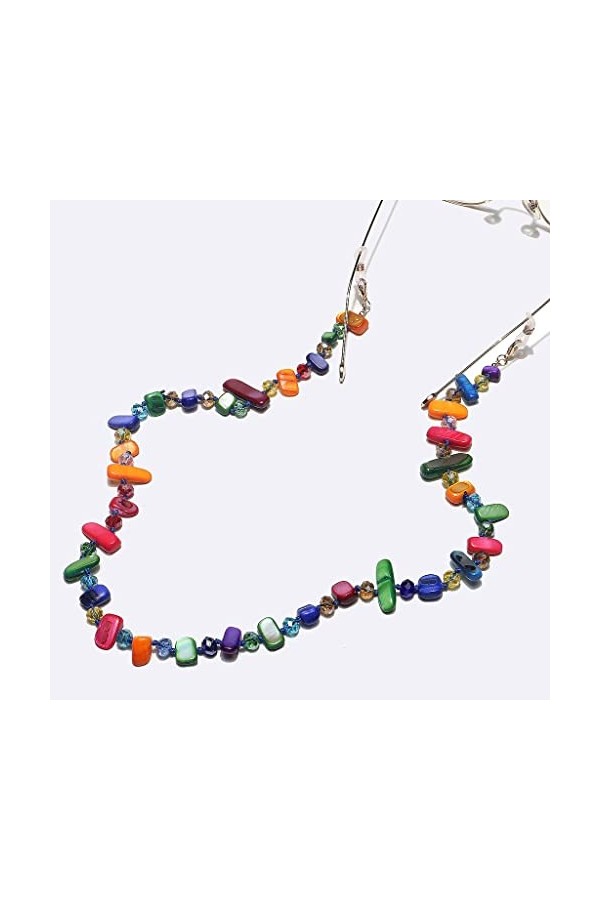 chaîne de lunettes Colory Stone Crystal Chain Lunettes Lunettes Chaînes Collier Lunettes de soleil Lunettes de soleil Lunette