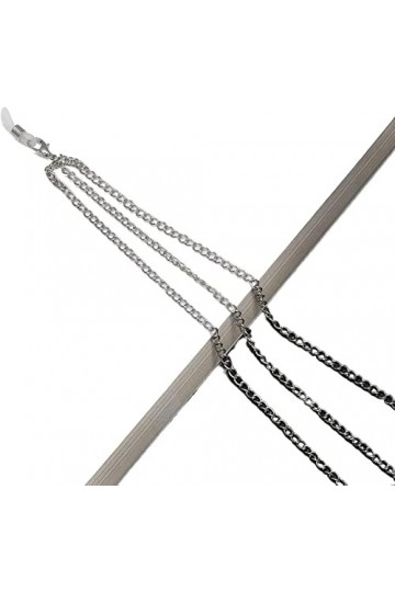 DSFEN Lunettes Sangle de Lunettes pour Femmes Métal élégant Lunettes de Retenue Cordon de Lunettes Color : Silver, Size : 1 